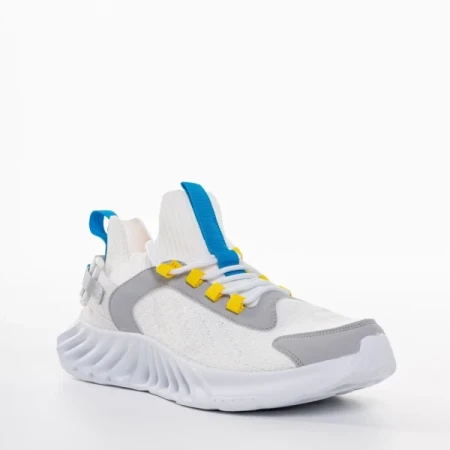 Denyz fehér férfi sportcipő textil anyagból