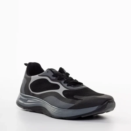 Raimond fekete férfi sportcipő, műbőrből és textil anyagból