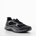 Raimond fekete férfi sportcipő, műbőrből és textil anyagból