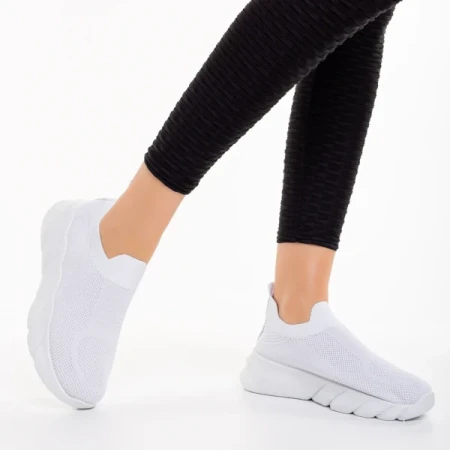 Erimona fehér női sportcipő, textil anyagból készült