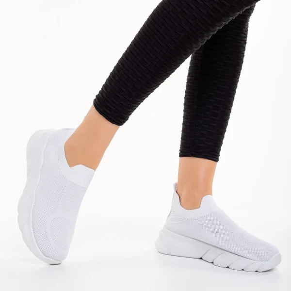 Erimona fehér női sportcipő, textil anyagból készült