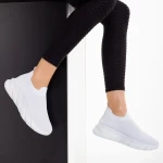 Erimona fehér női sportcipő, textil anyagból készült