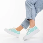 Ariza zöld női sportcipő, textil anyagból készült