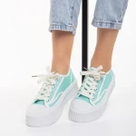 Ariza zöld női sportcipő, textil anyagból készült