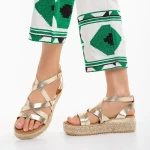 Xiena arany női szandál, műbőrből készült