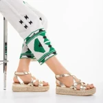 Xiena arany női szandál, műbőrből készült