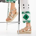 Xiena arany női szandál, műbőrből készült