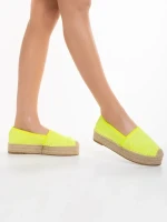 Holland sárga női espadrile textil anyagból készült