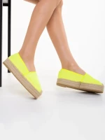 Holland sárga női espadrile textil anyagból készült