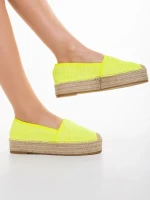 Holland sárga női espadrile textil anyagból készült