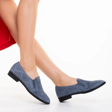 Aubrie kék női espadrile, textil anyagból készült