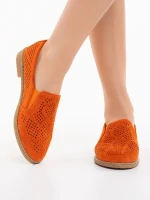 Aubrie narancssárga női espadrile, textil anyagból készült