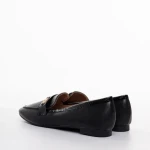 Genevieve fekete női mokaszin, műbőrből készült