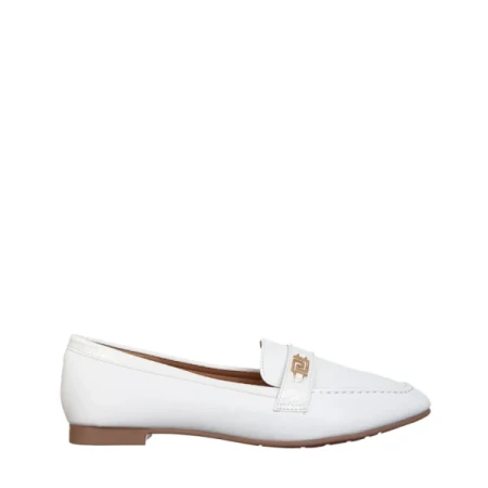 Genevieve fehér női mokaszin, műbőrből készült