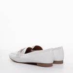 Genevieve fehér női mokaszin, műbőrből készült
