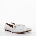 Genevieve fehér női mokaszin, műbőrből készült