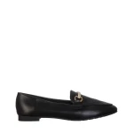 Ambrose fekete női mokaszin, műbőrből készült