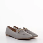 Ambrose szürke női mokaszin, műbőrből készült