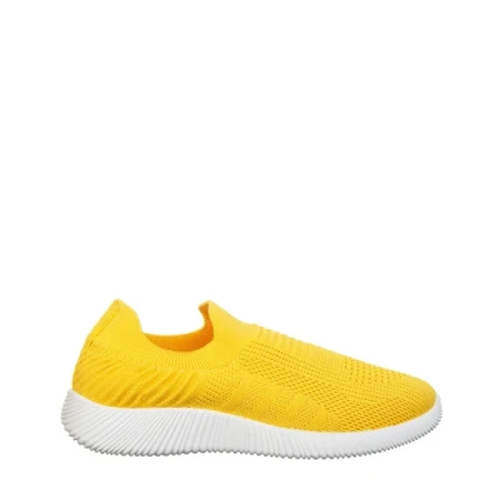 Luna sárga női sportcipő, textil anyagból készült