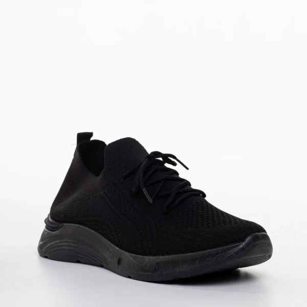 Journi fekete női sportcipő, textil anyagból készült