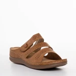 Finley camel női papucs, műbőrből készült