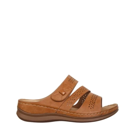 Finley camel női papucs, műbőrből készült