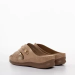 Lennon bézs női papucs, műbőrből készült