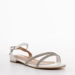 Emely fehér női szandál, műbőrből készült