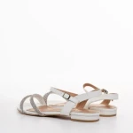 Emely fehér női szandál, műbőrből készült