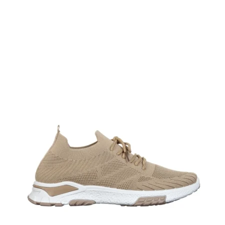 Todozi bézs férfi sportcipő, textil anyagból készült