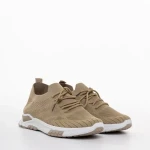 Todozi bézs férfi sportcipő, textil anyagból készült