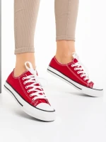 Selima piros női tornacipő, textil anyagból készült