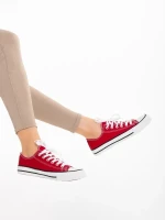 Selima piros női tornacipő, textil anyagból készült