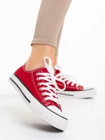 Selima piros női tornacipő, textil anyagból készült