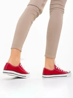 Selima piros női tornacipő, textil anyagból készült