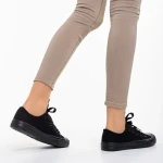 Selima fekete női tornacipő, textil anyagból készült