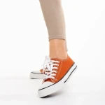 Selima sötét narancssárga női tornacipő, textil anyagból készült