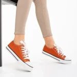 Selima sötét narancssárga női tornacipő, textil anyagból készült