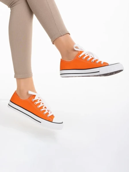 Mohamed narancssárga női tornacipő, textil anyagból készült