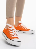 Mohamed narancssárga női tornacipő, textil anyagból készült