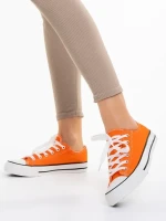 Mohamed narancssárga női tornacipő, textil anyagból készült