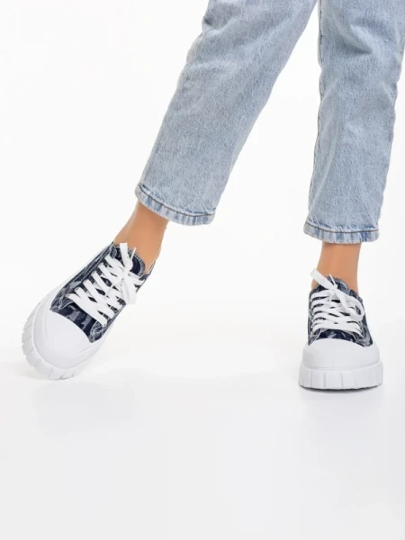 Jeremiah sötétkék női tornacipő, textil anyagból készült