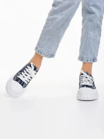 Jeremiah sötétkék női tornacipő, textil anyagból készült