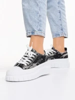 Jeremiah fekete női tornacipő, textil anyagból készült