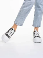 Jeremiah fekete női tornacipő, textil anyagból készült