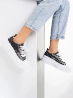 Jeremiah fekete női tornacipő, textil anyagból készült