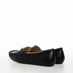 Stanley fekete női mokaszin, műbőrből készült