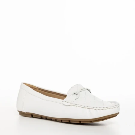 Stanley fehér női mokaszin, műbőrből készült