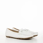 Stanley fehér női mokaszin, műbőrből készült