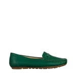 Stanley zöld női mokaszin, műbőrből készült